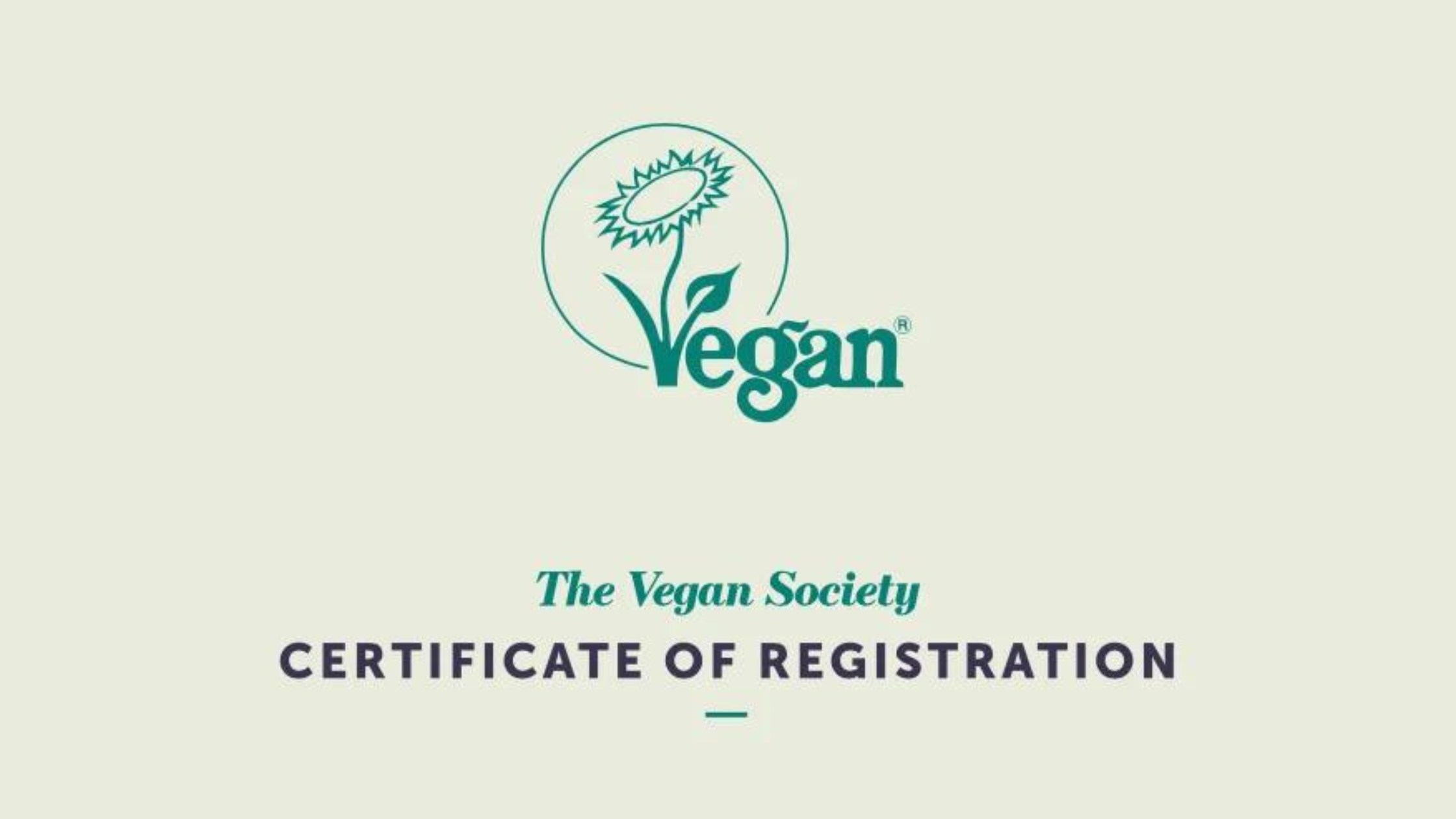 certifikát The Vegan Society